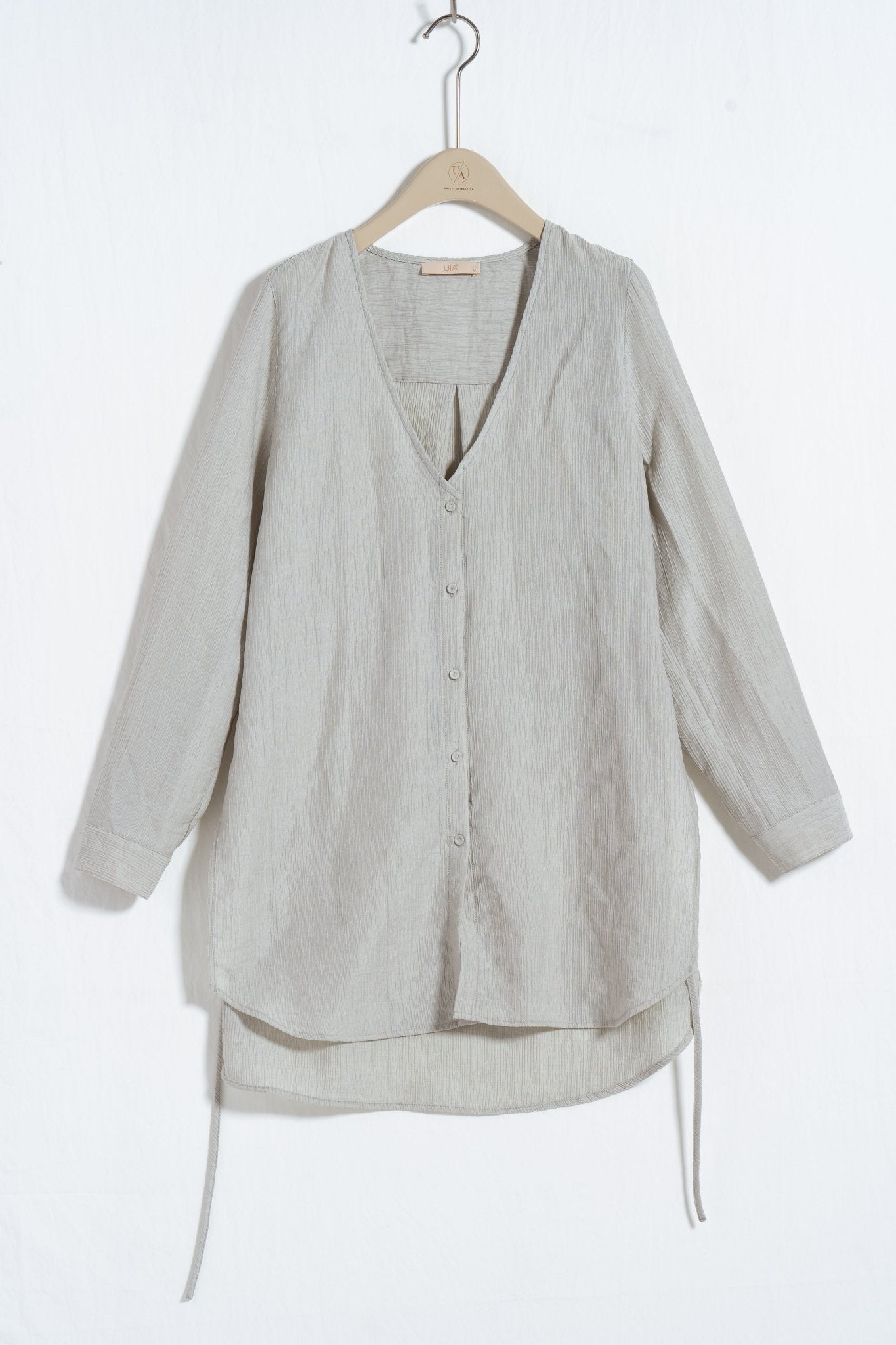 Minimalist Draped Button Shirt - UNIQUE ATTRACTION