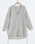 Minimalist Draped Button Shirt - UNIQUE ATTRACTION
