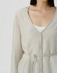 Minimalist Draped Button Shirt - UNIQUE ATTRACTION
