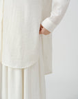 Minimalist Draped Button Shirt - UNIQUE ATTRACTION