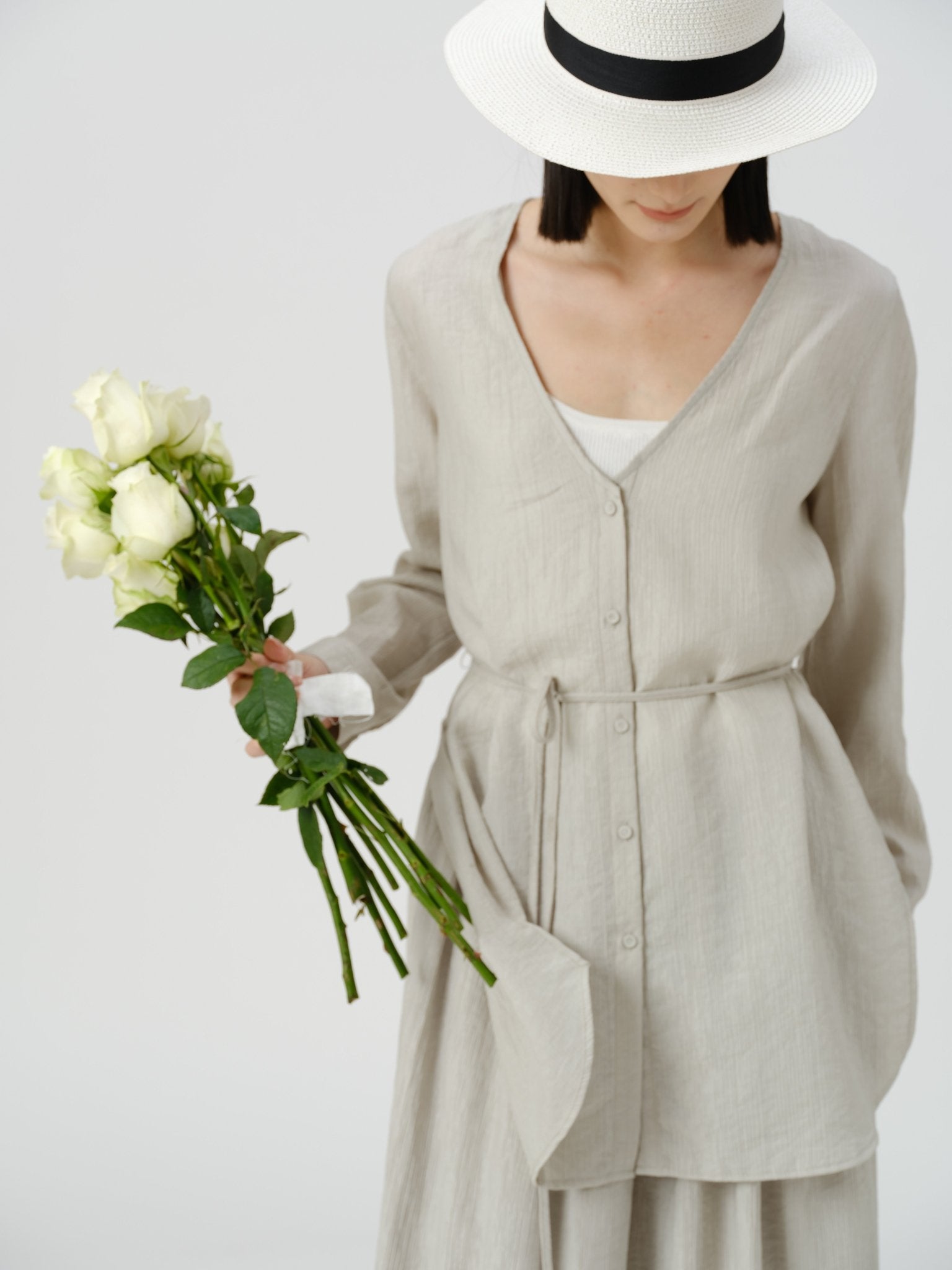 Minimalist Draped Button Shirt - UNIQUE ATTRACTION