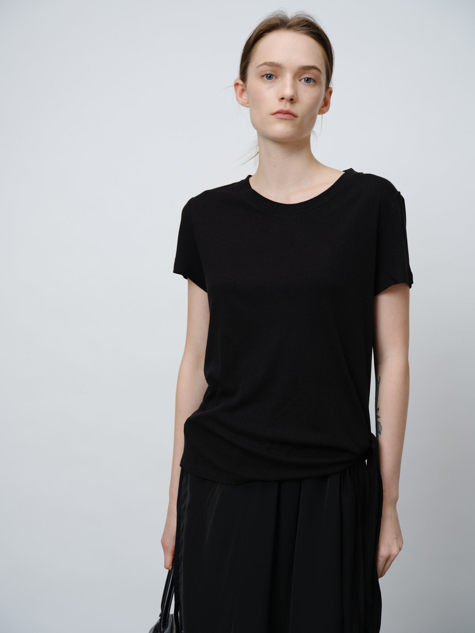 Minimalist Silk Wrap Top - UNIQUE ATTRACTION