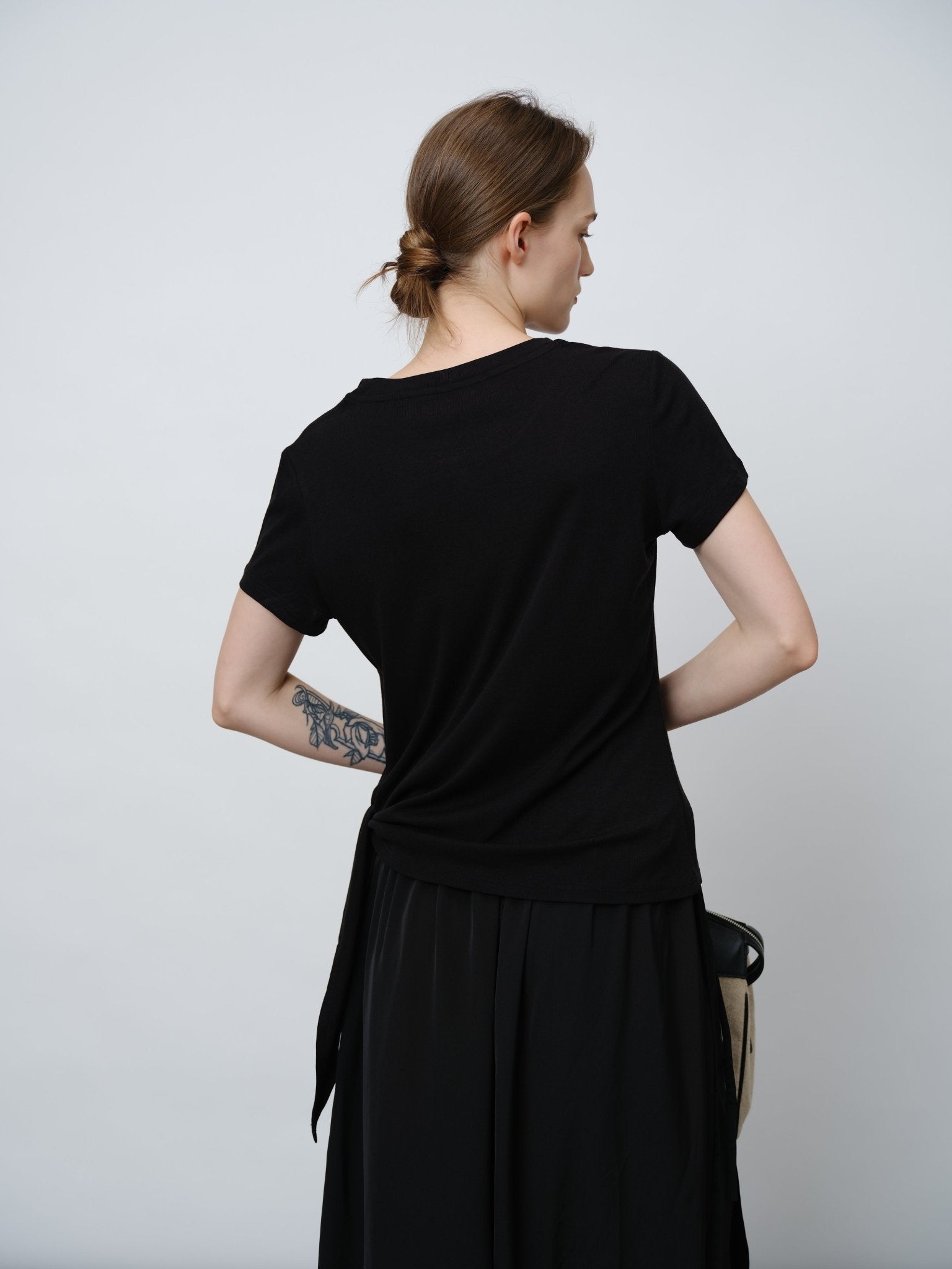 Minimalist Silk Wrap Top - UNIQUE ATTRACTION