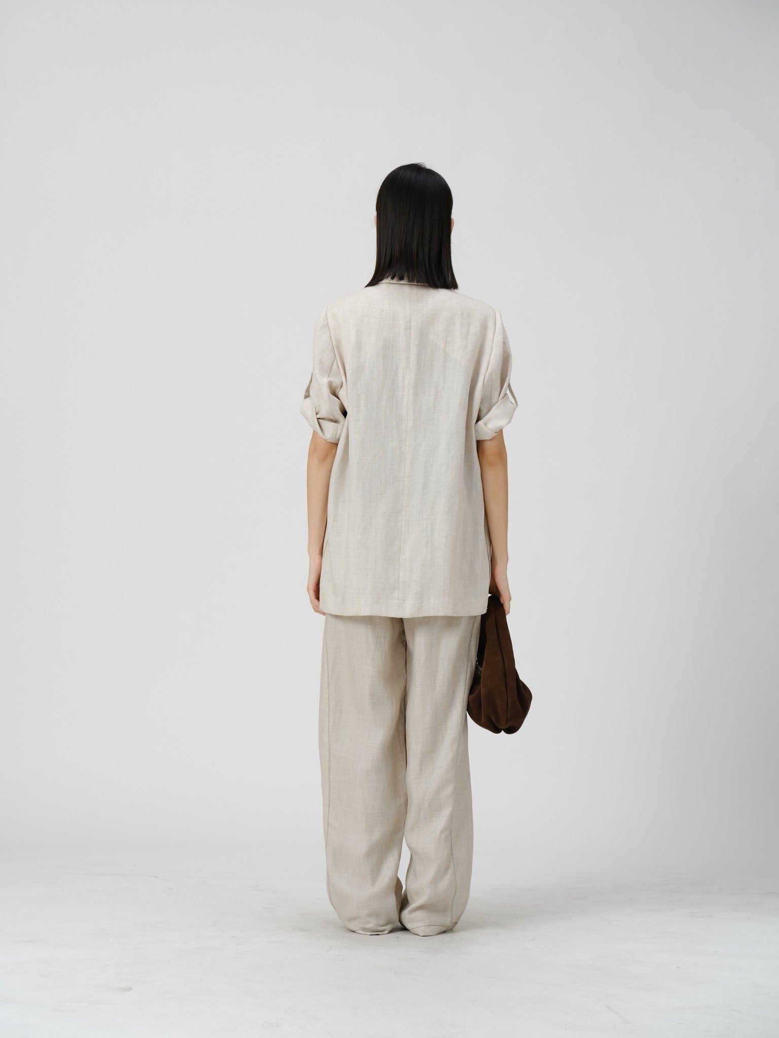 Natural Edge Linen Blazer - UNIQUE ATTRACTION