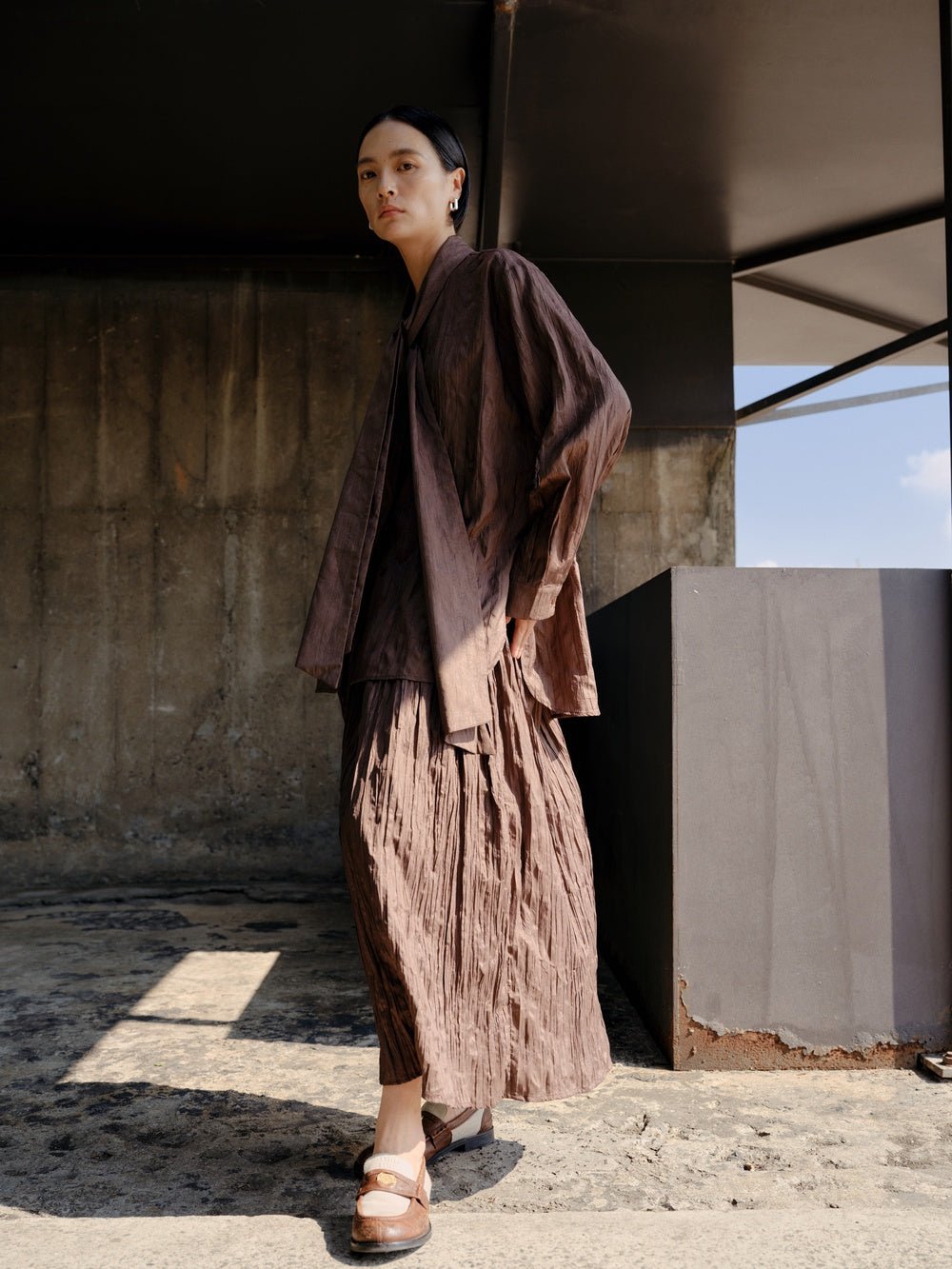 Pleated Midi Skirt - UNIQUE ATTRACTION