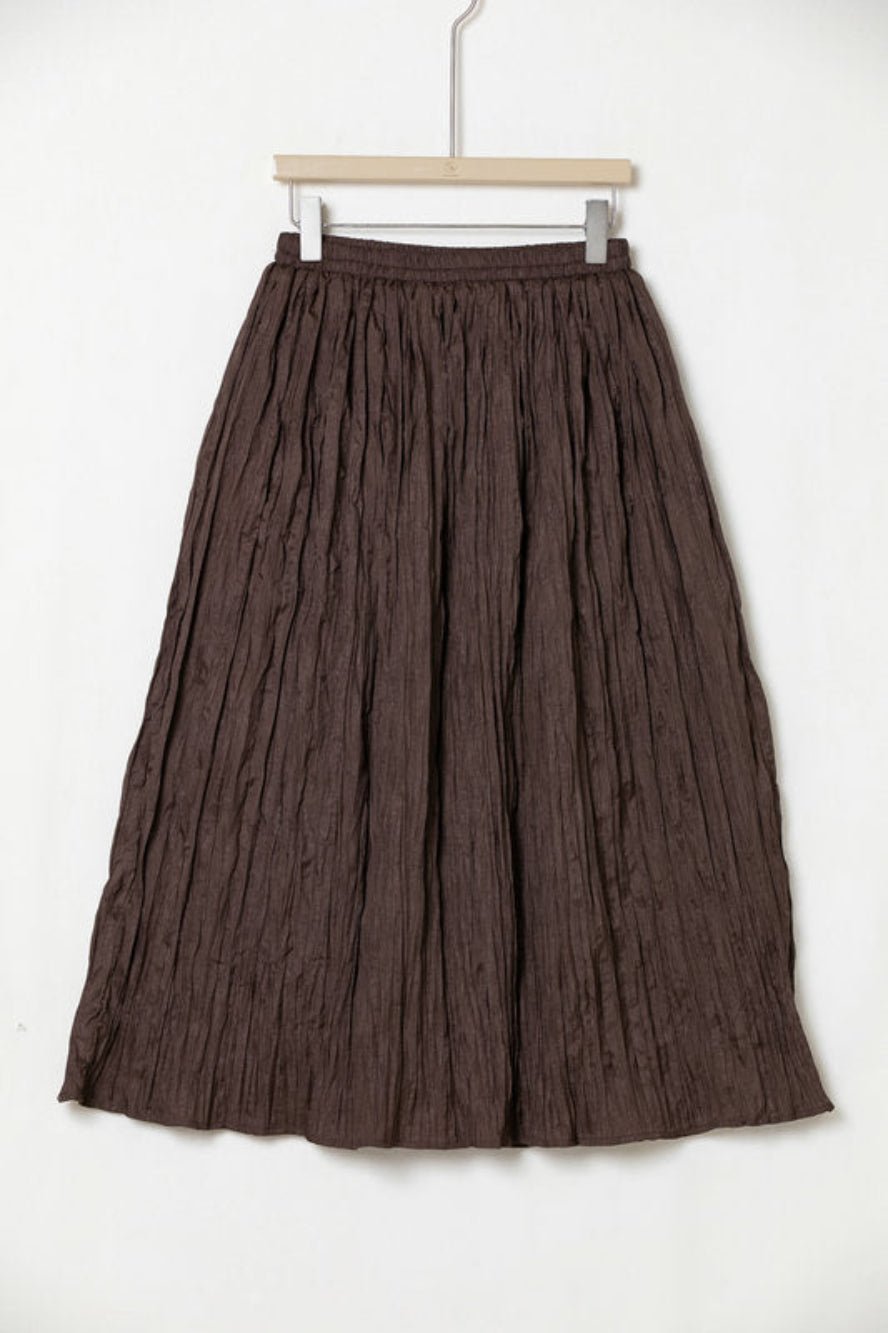 Pleated Midi Skirt - UNIQUE ATTRACTION