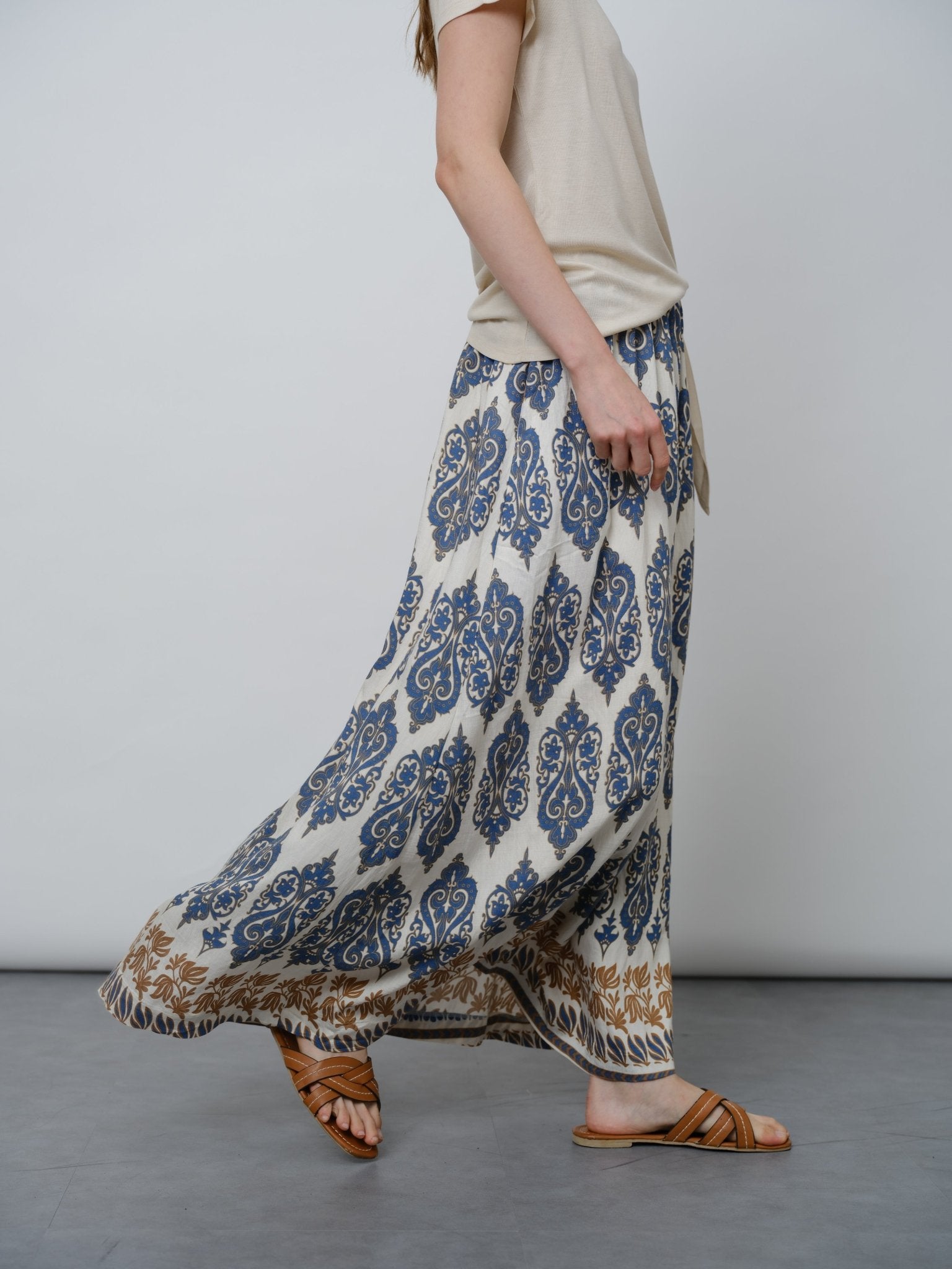 Rayon Ethnic Floral Skirt - UNIQUE ATTRACTION