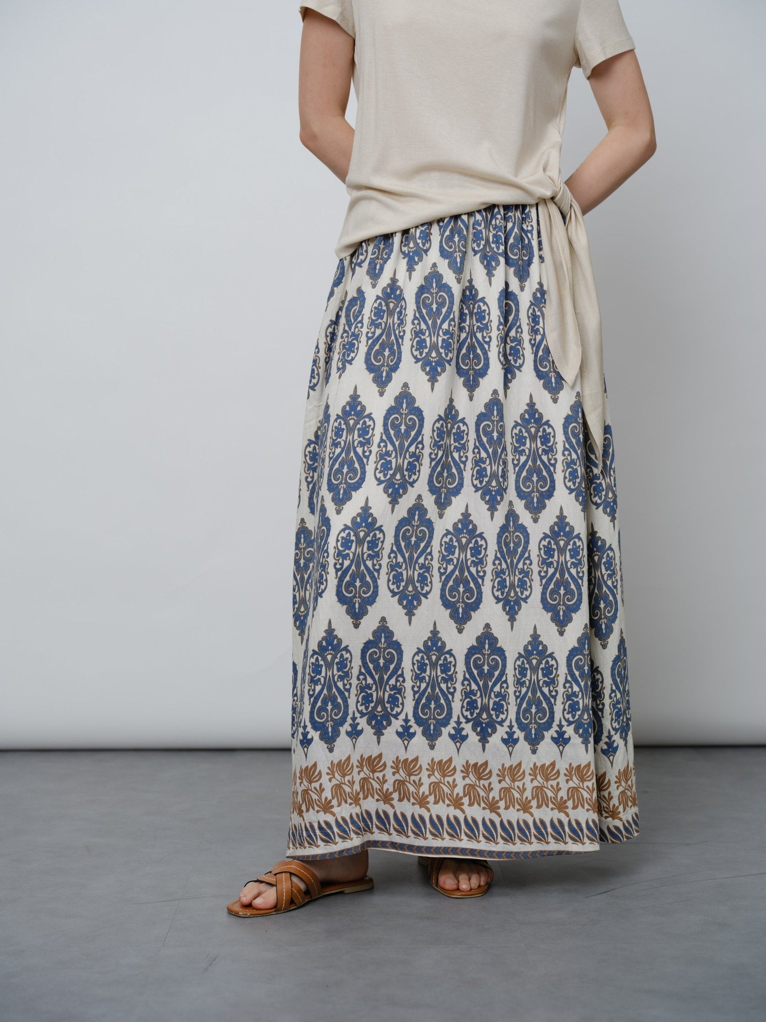 Rayon Ethnic Floral Skirt - UNIQUE ATTRACTION