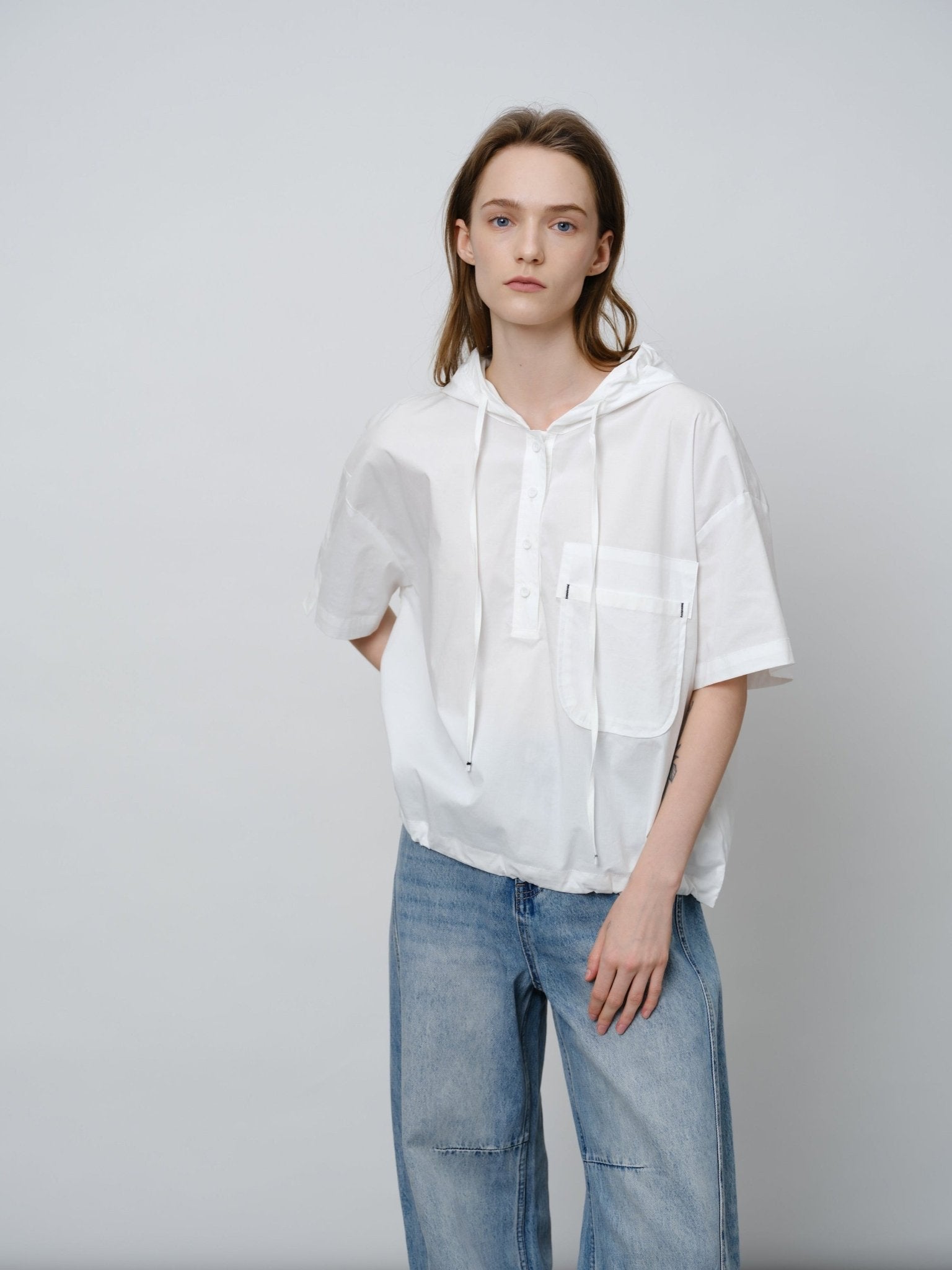Relaxed Fit Hood Shirt - UNIQUE ATTRACTION