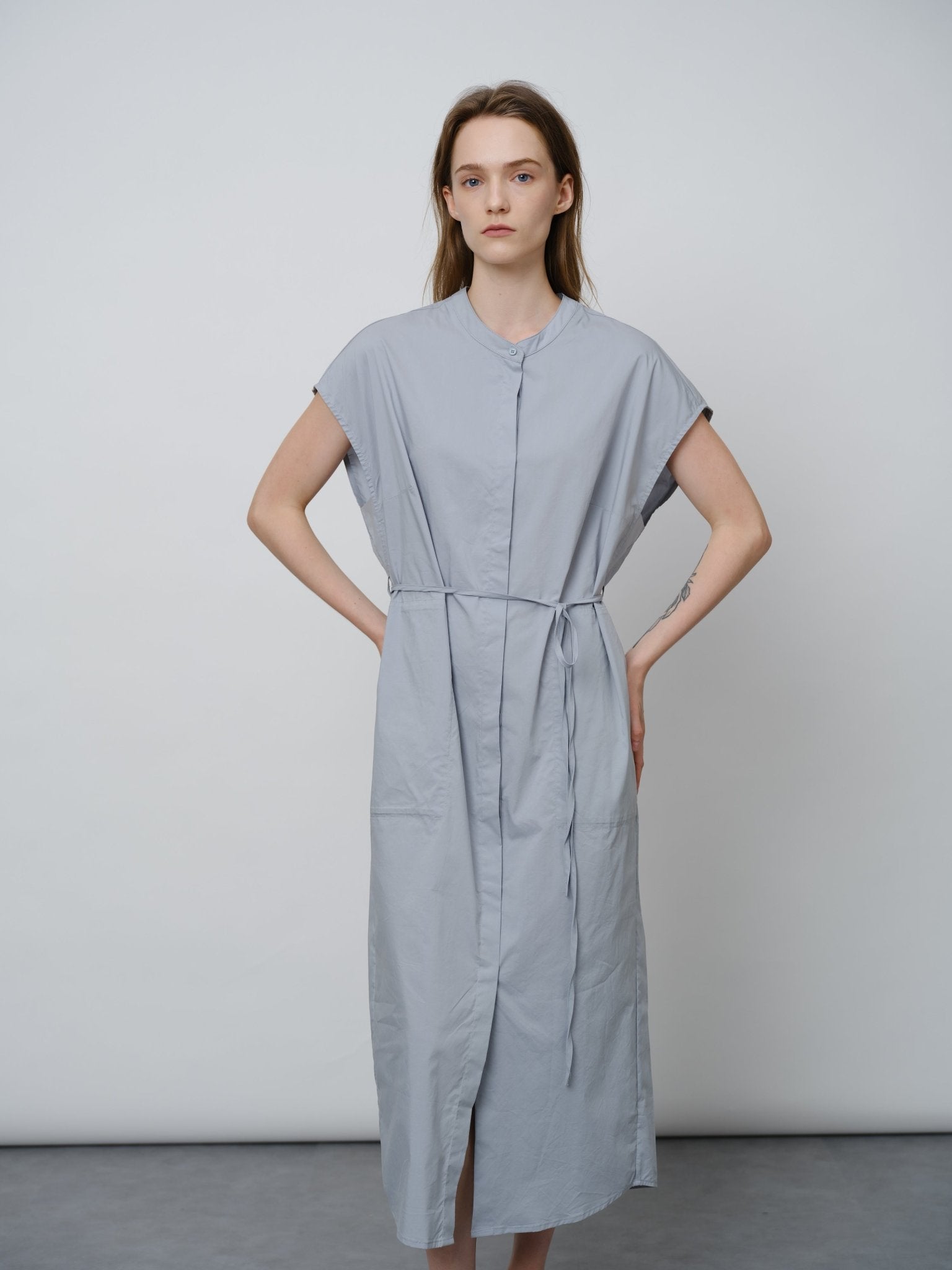 Relaxed - fit Midi Shirt Dress - UNIQUE ATTRACTION