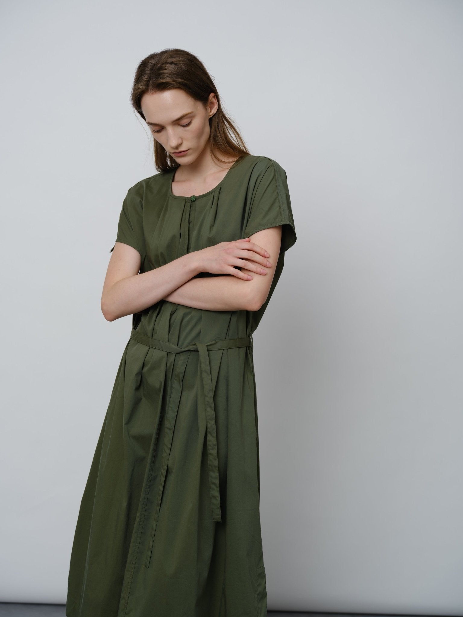 Relaxed - fit Midi Shirt Dress - UNIQUE ATTRACTION