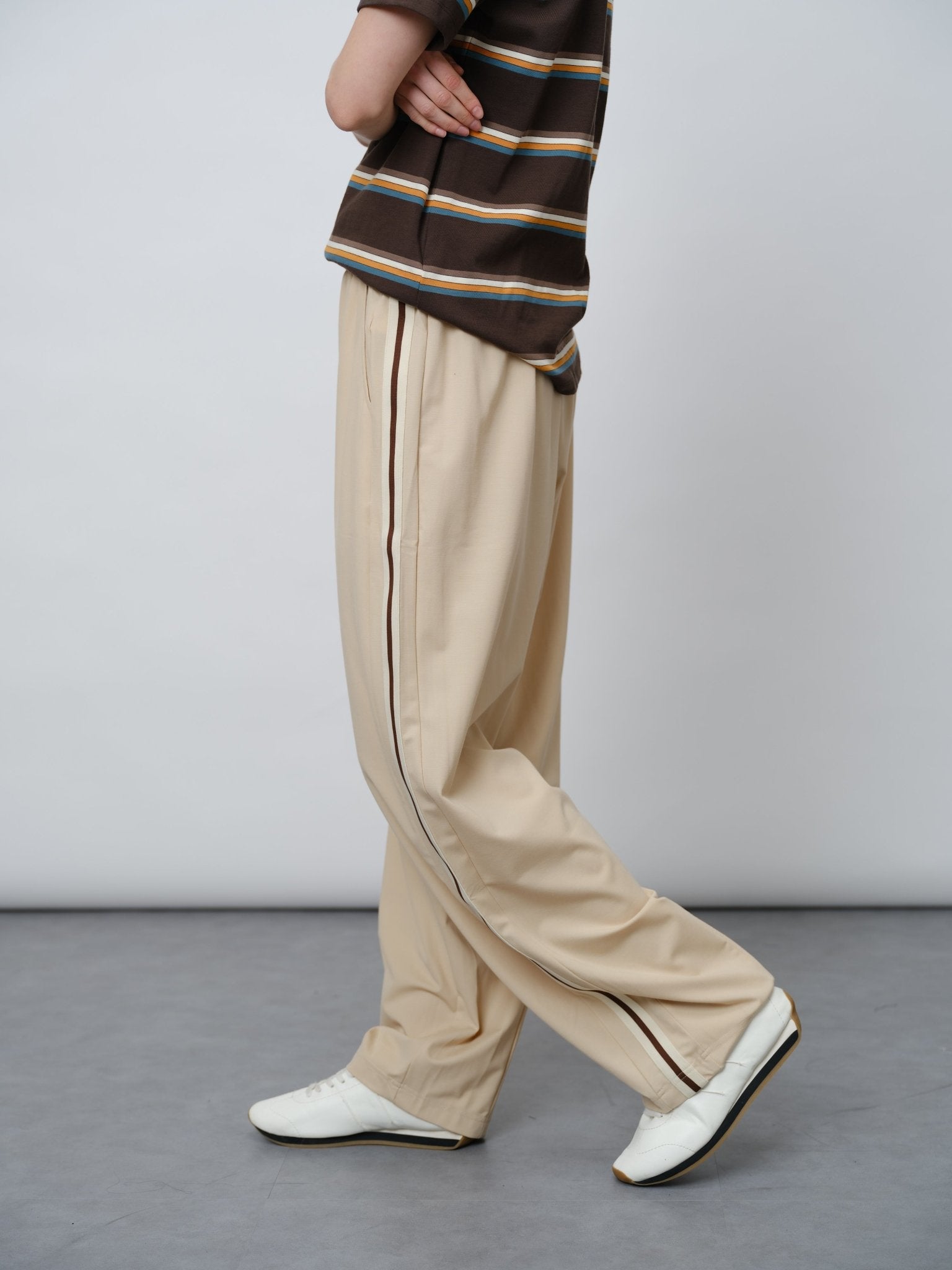 Retro Sporty Drawstring Joggers - UNIQUE ATTRACTION