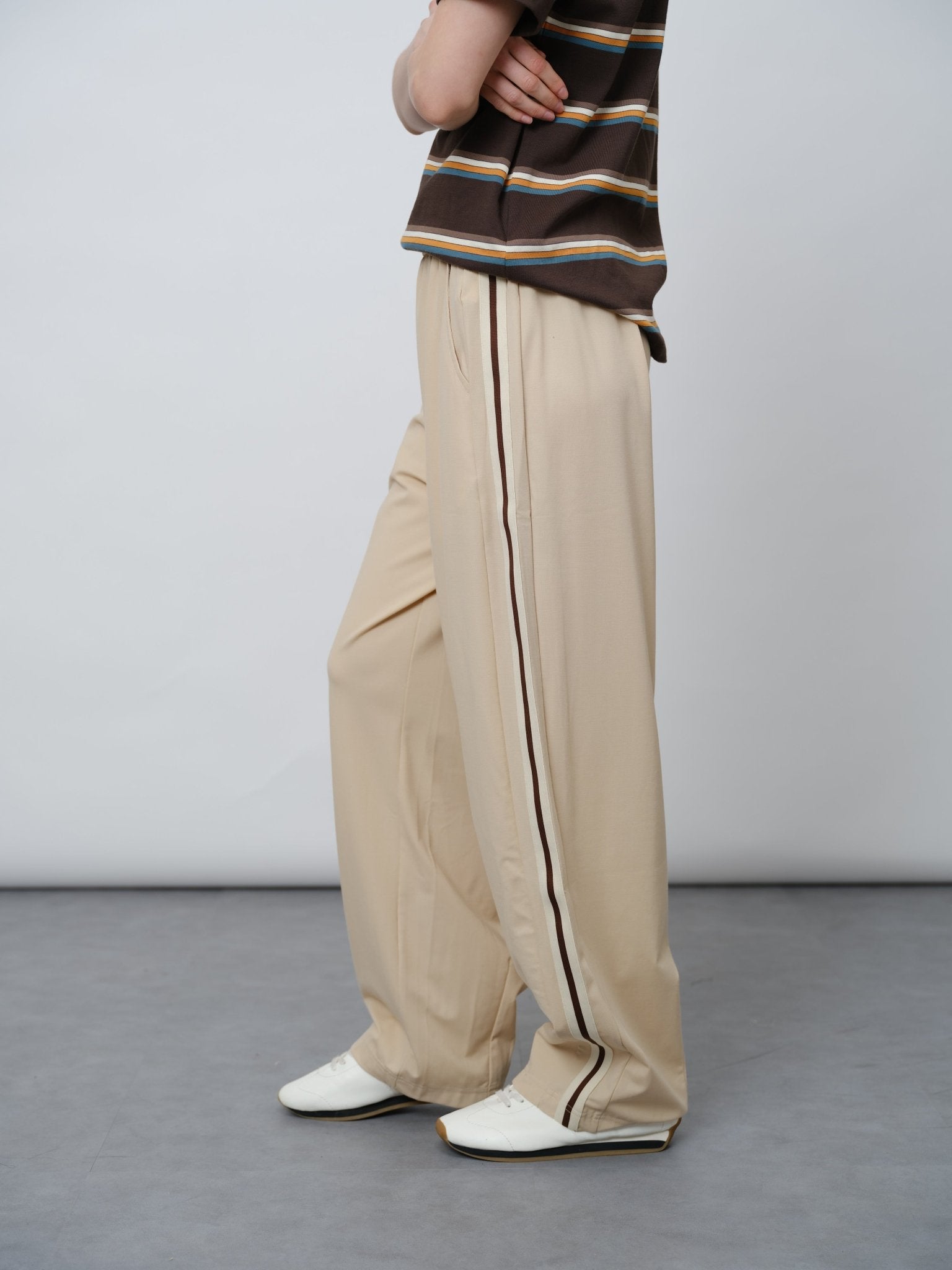 Retro Sporty Drawstring Joggers - UNIQUE ATTRACTION