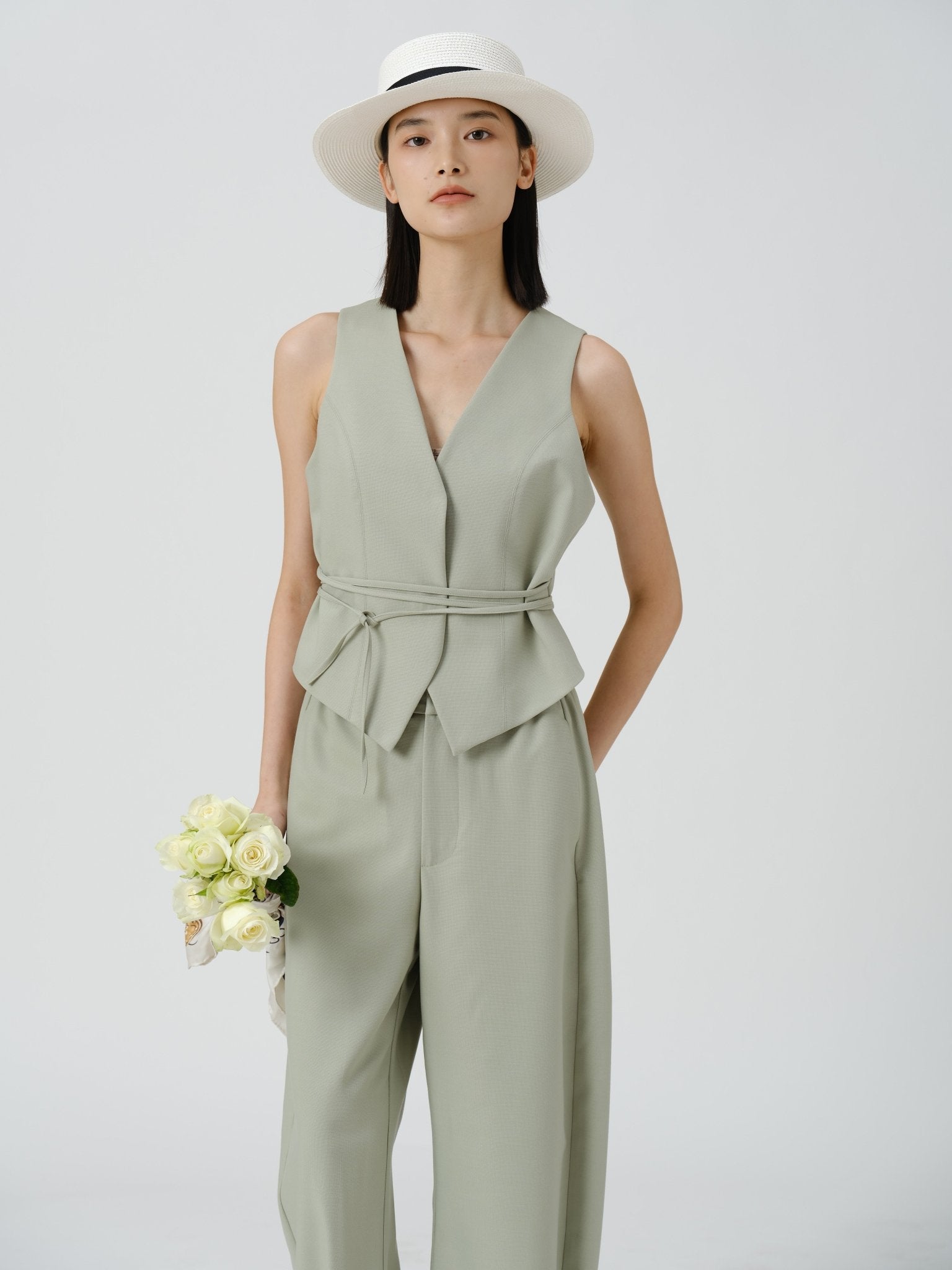 Sharp Silhouette Suit Vest - UNIQUE ATTRACTION