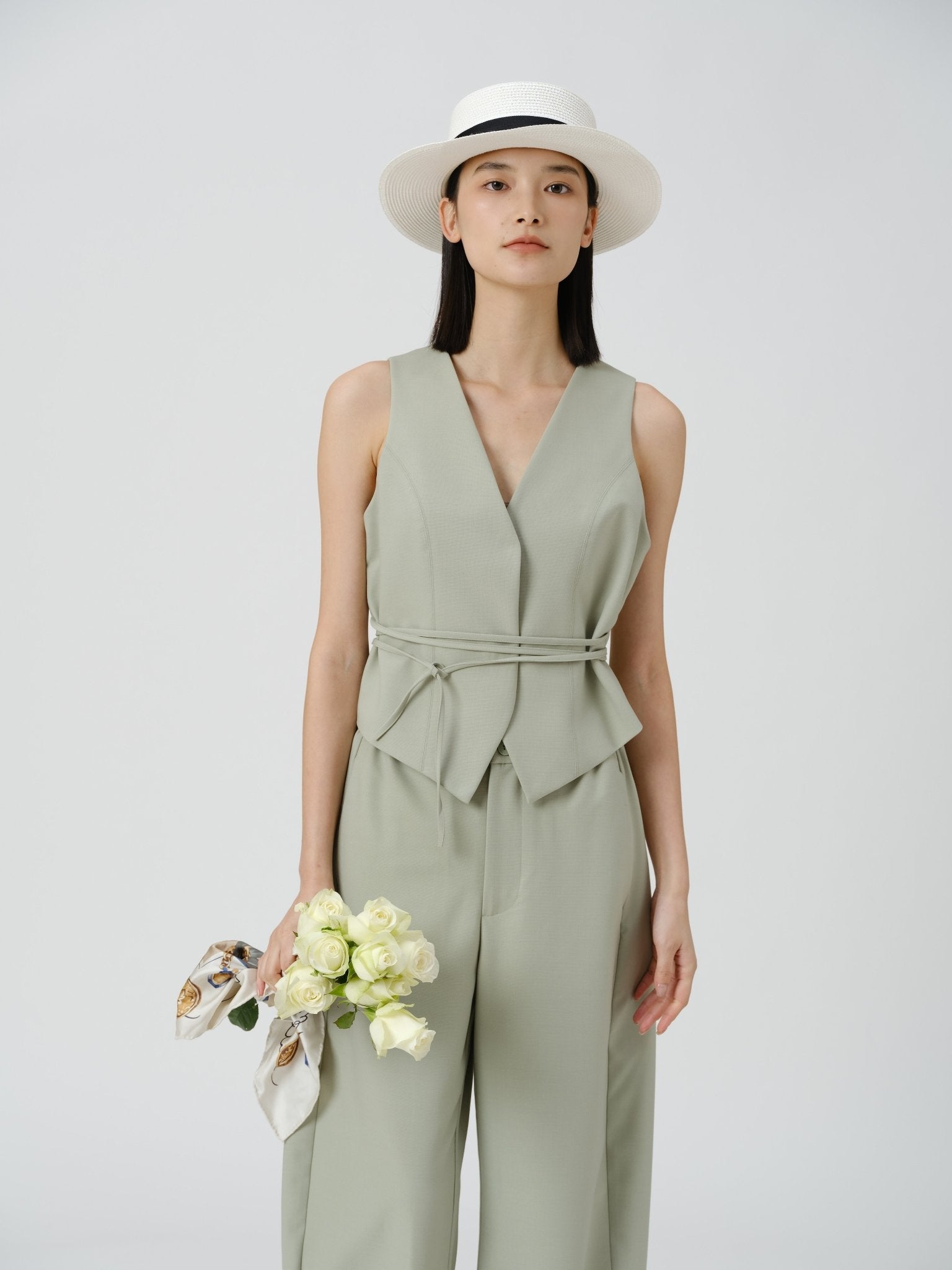 Sharp Silhouette Suit Vest - UNIQUE ATTRACTION