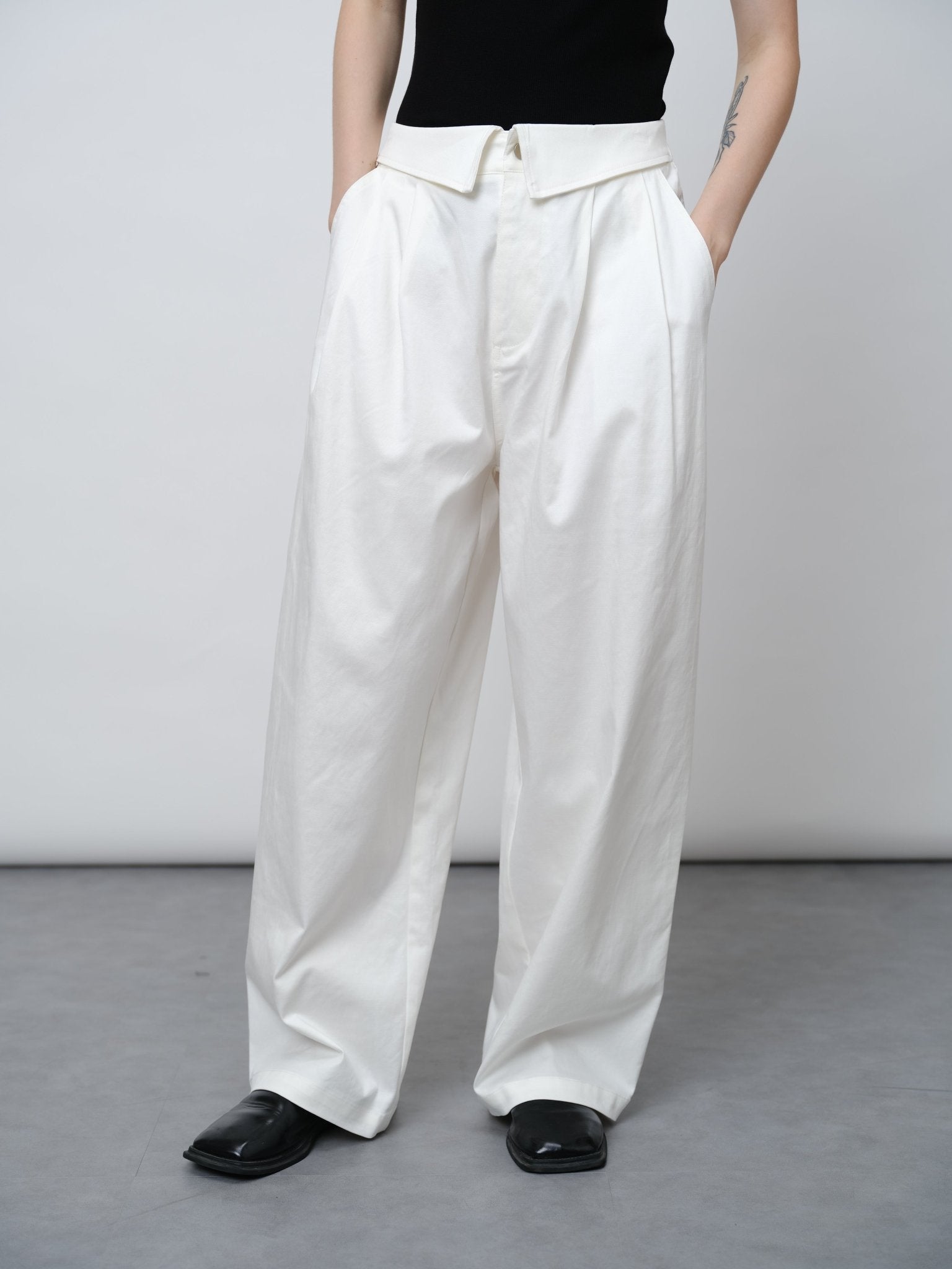 Tencel - Wool Blend Straight Leg Pants - UNIQUE ATTRACTION