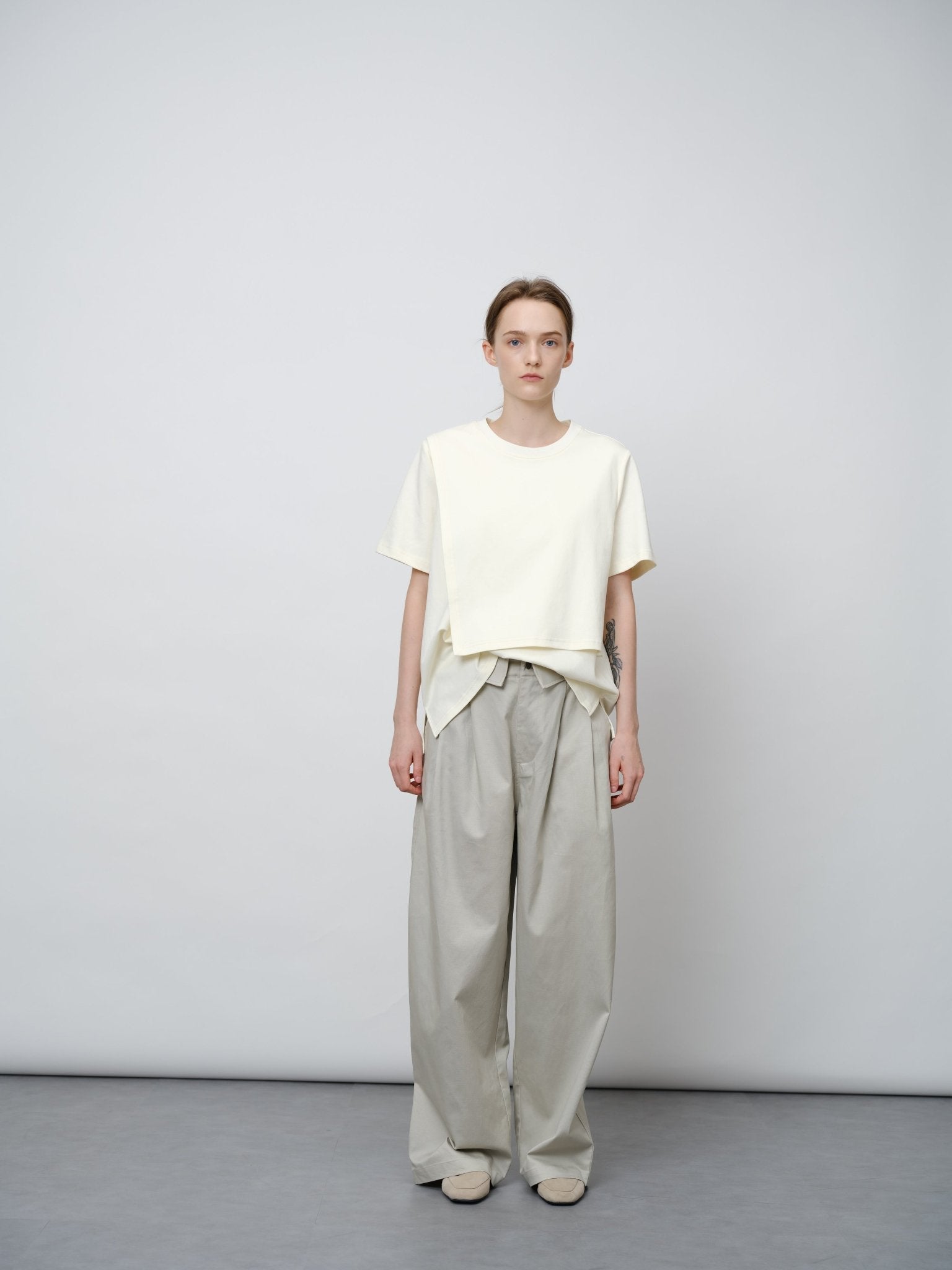 Tencel - Wool Blend Straight Leg Pants - UNIQUE ATTRACTION
