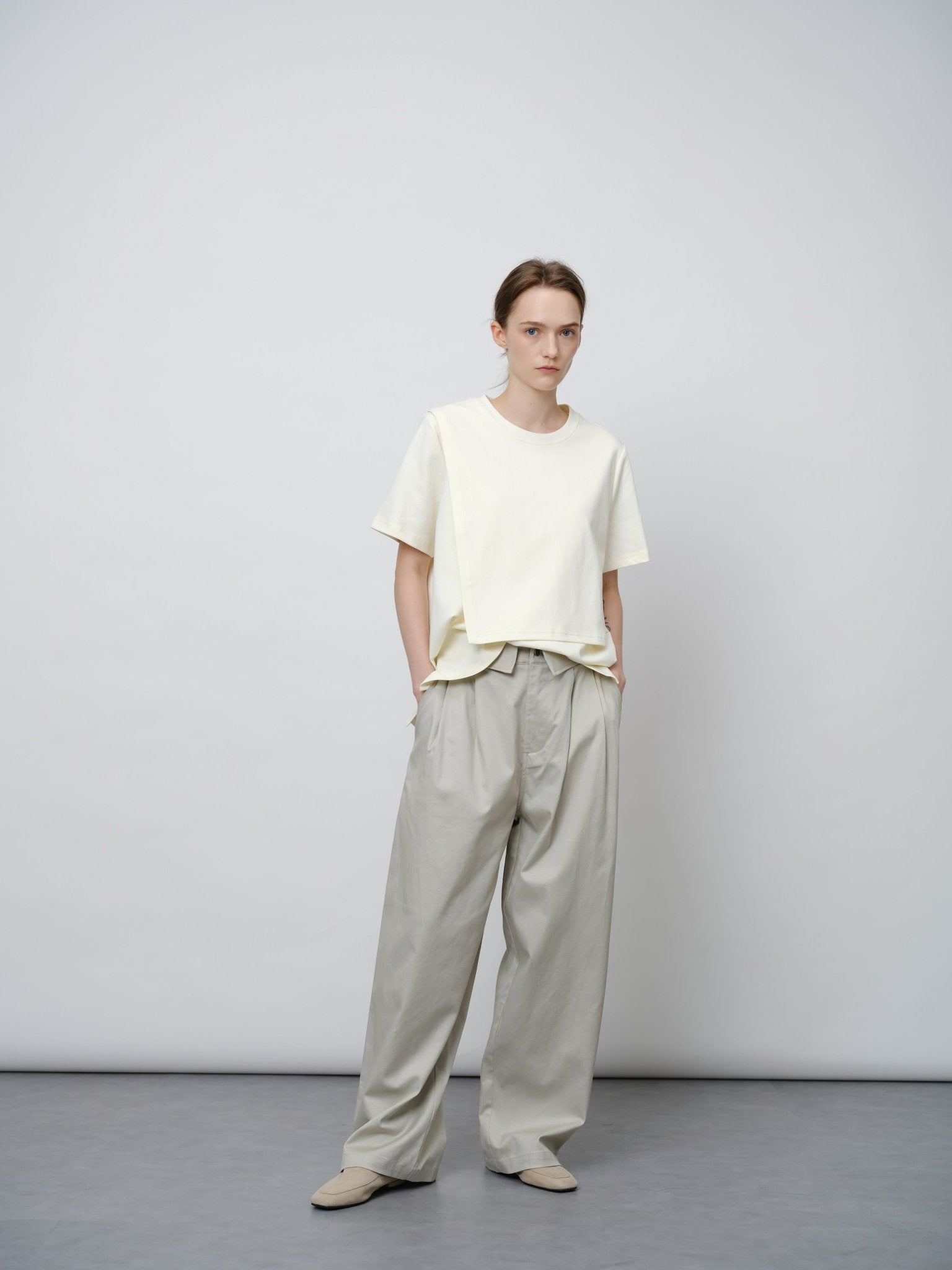 Tencel - Wool Blend Straight Leg Pants - UNIQUE ATTRACTION