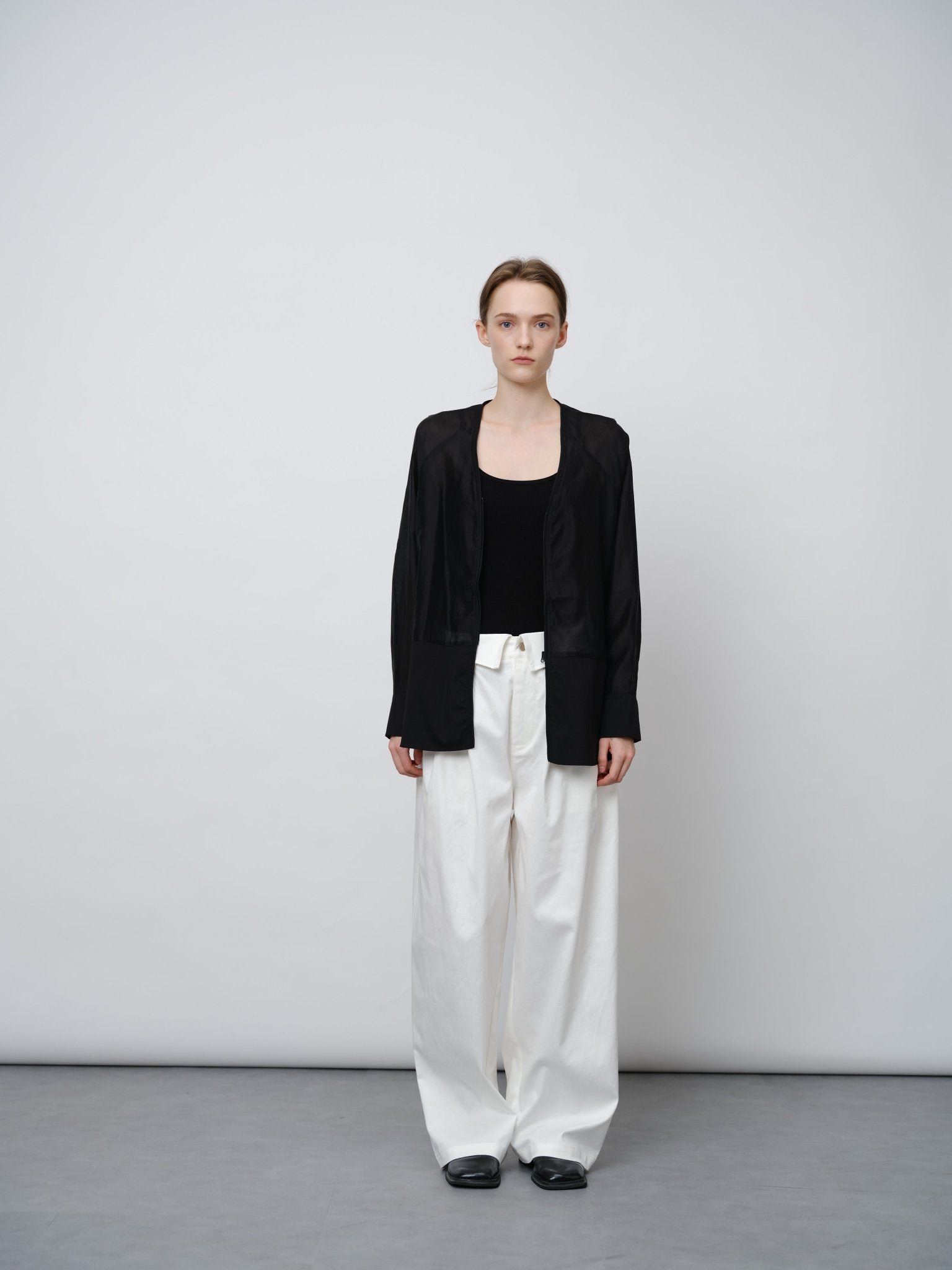 Tencel - Wool Blend Straight Leg Pants - UNIQUE ATTRACTION