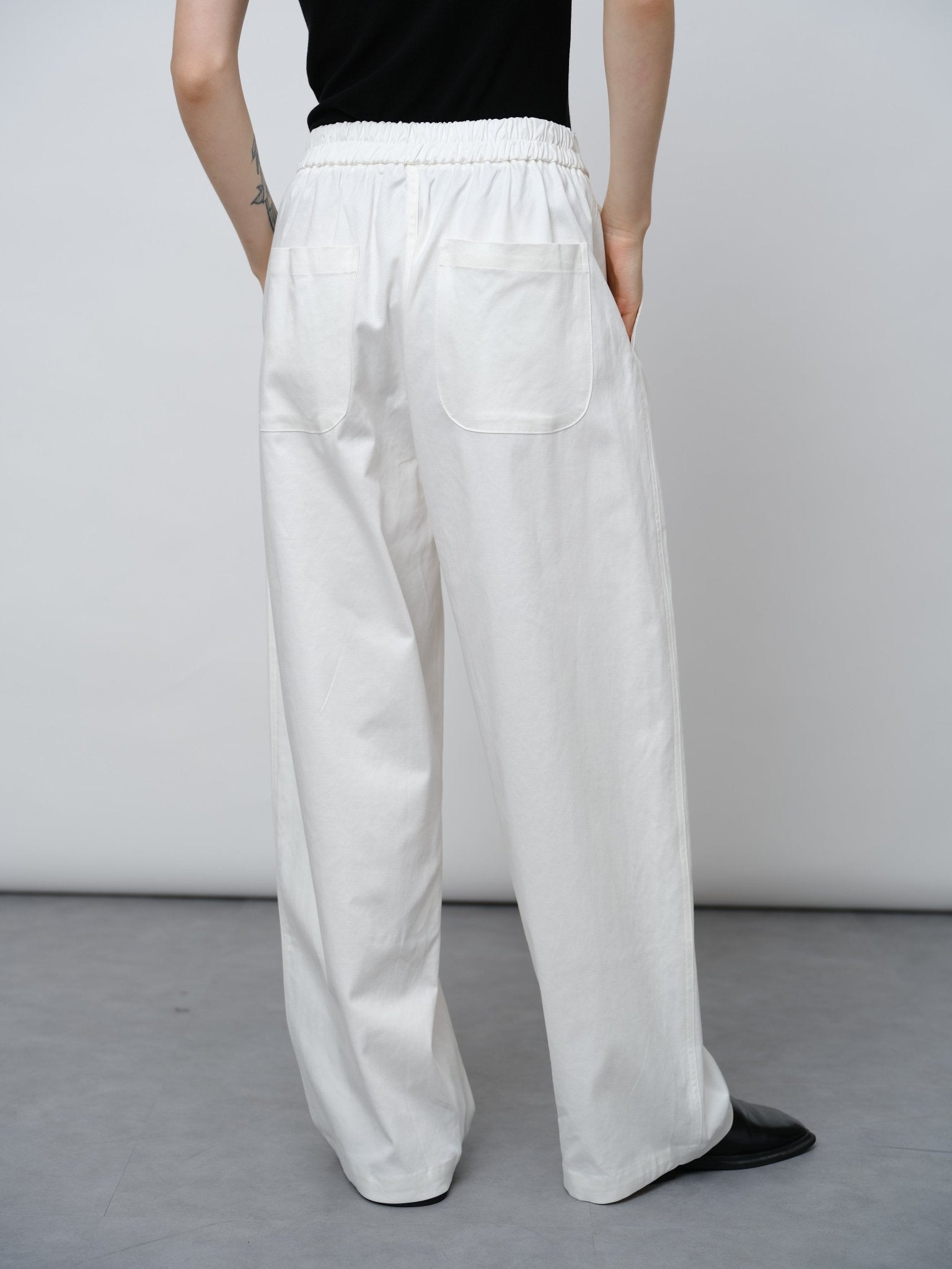 Tencel - Wool Blend Straight Leg Pants - UNIQUE ATTRACTION