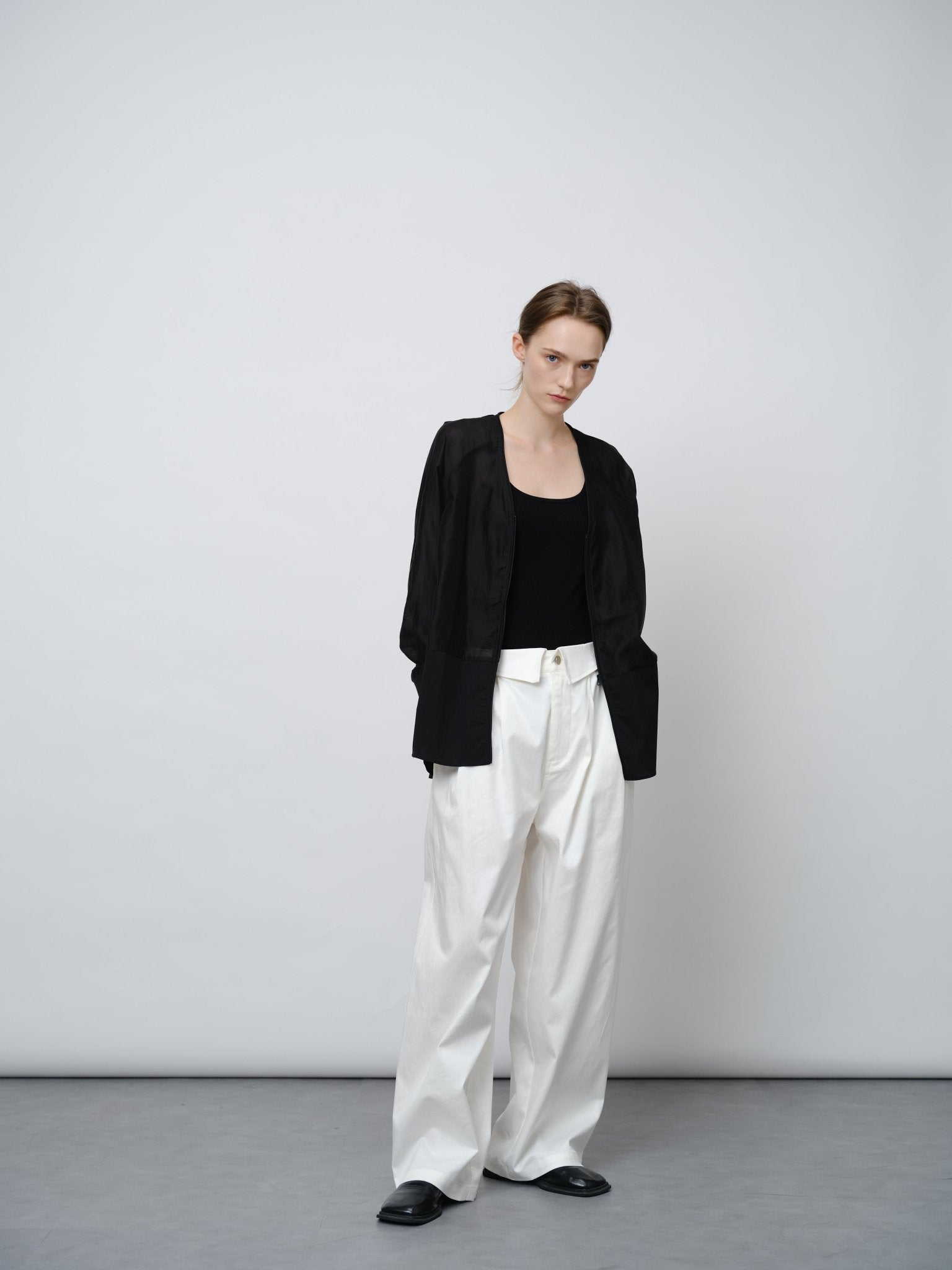 Tencel - Wool Blend Straight Leg Pants - UNIQUE ATTRACTION