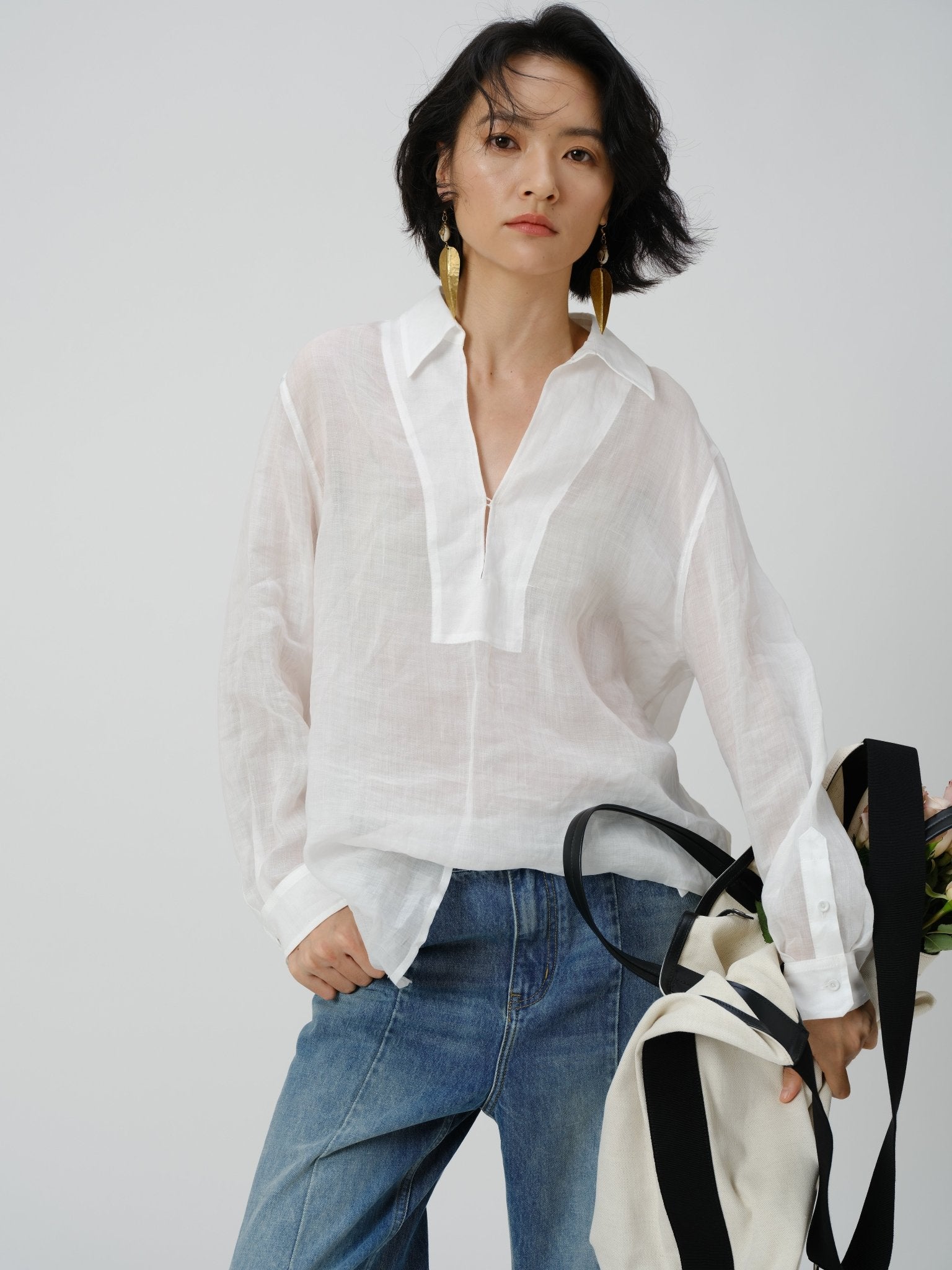 Textured Linen Shirt - UNIQUE ATTRACTION