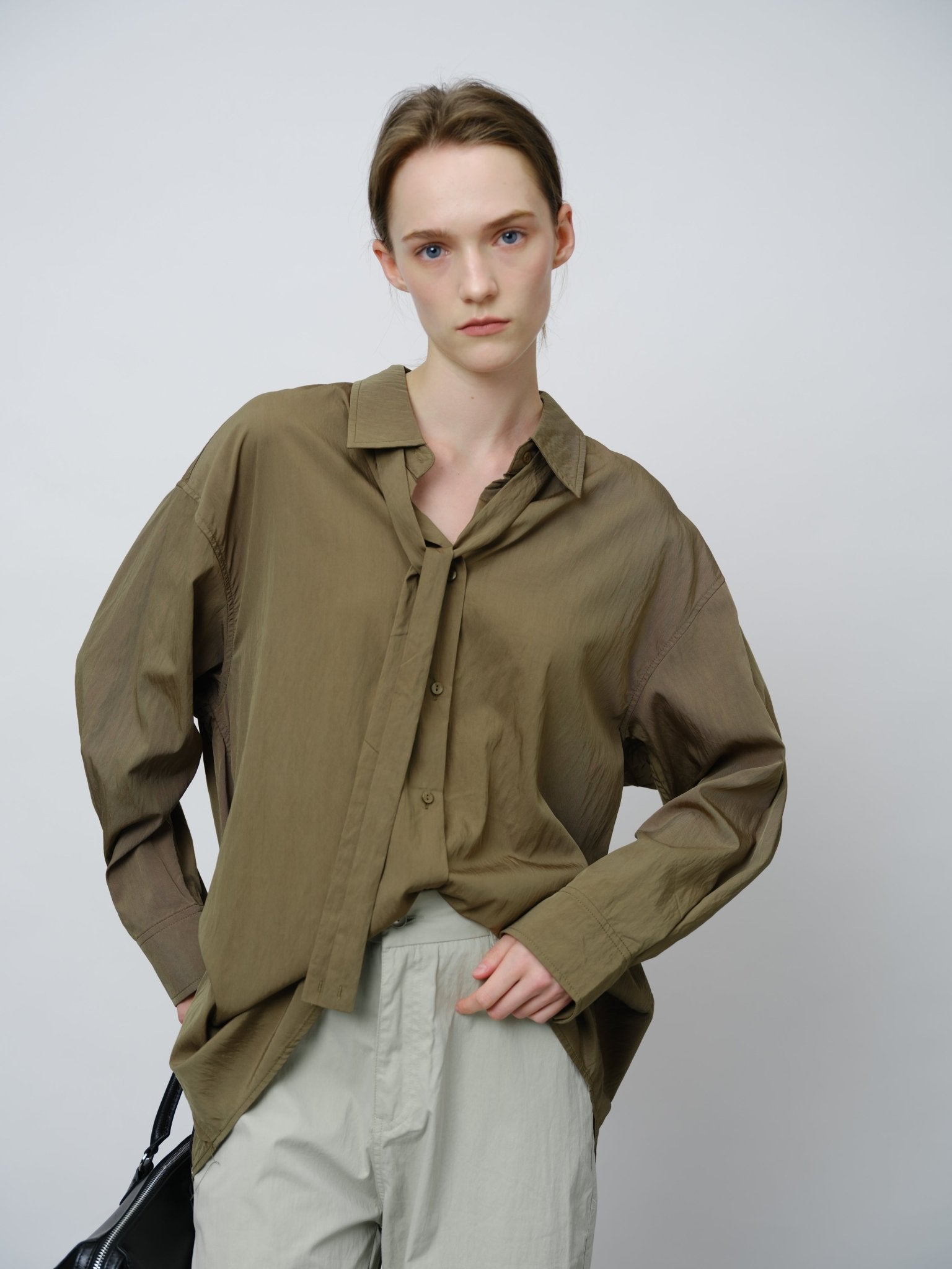 Vintage Draped Collar Shirt - UNIQUE ATTRACTION