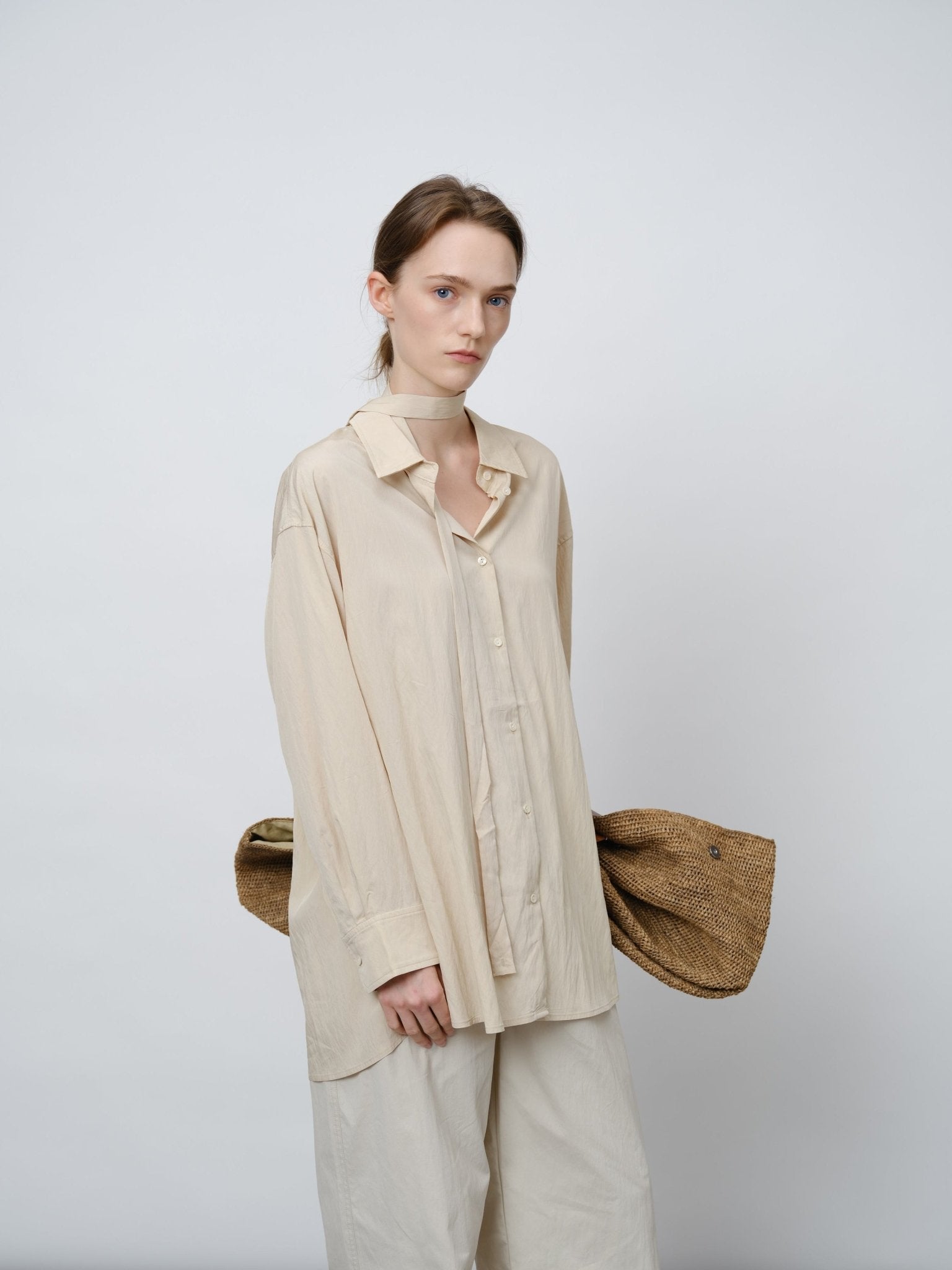 Vintage Draped Collar Shirt - UNIQUE ATTRACTION