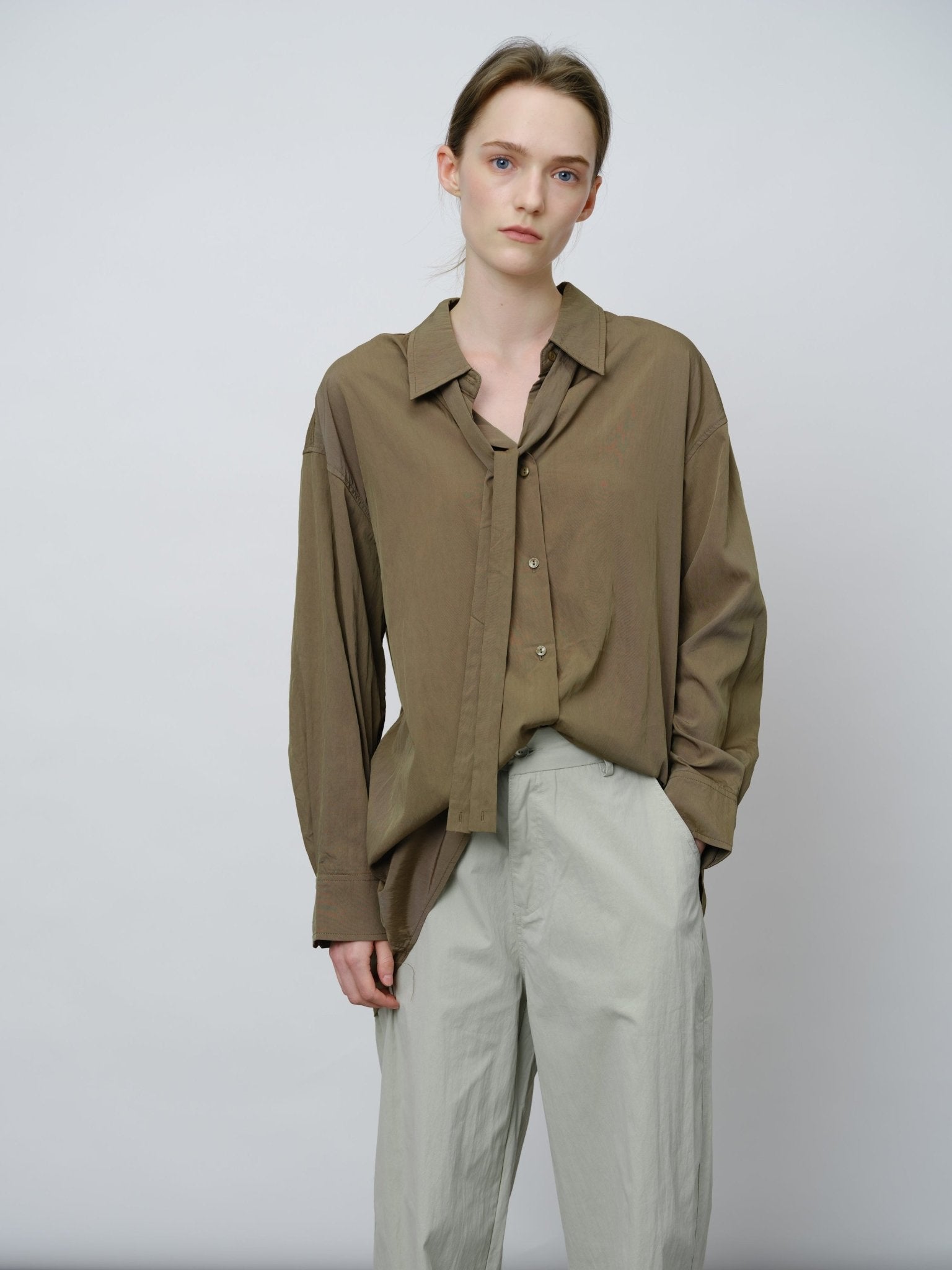 Vintage Draped Collar Shirt - UNIQUE ATTRACTION