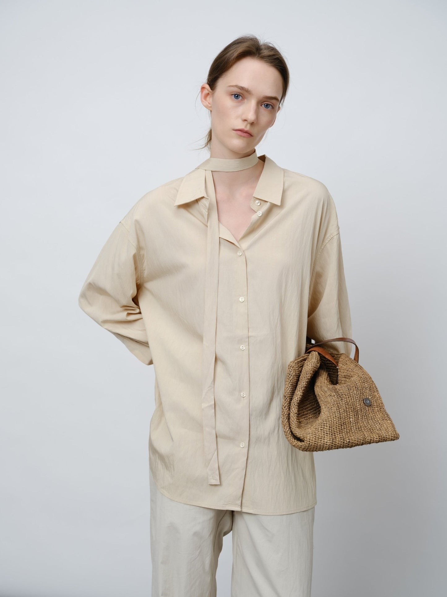 Vintage Draped Collar Shirt - UNIQUE ATTRACTION