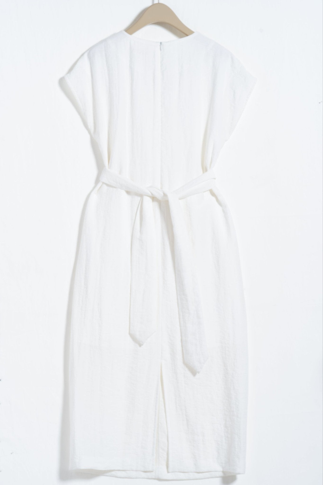 Viscose - Linen Blend Boucle Dress - UNIQUE ATTRACTION
