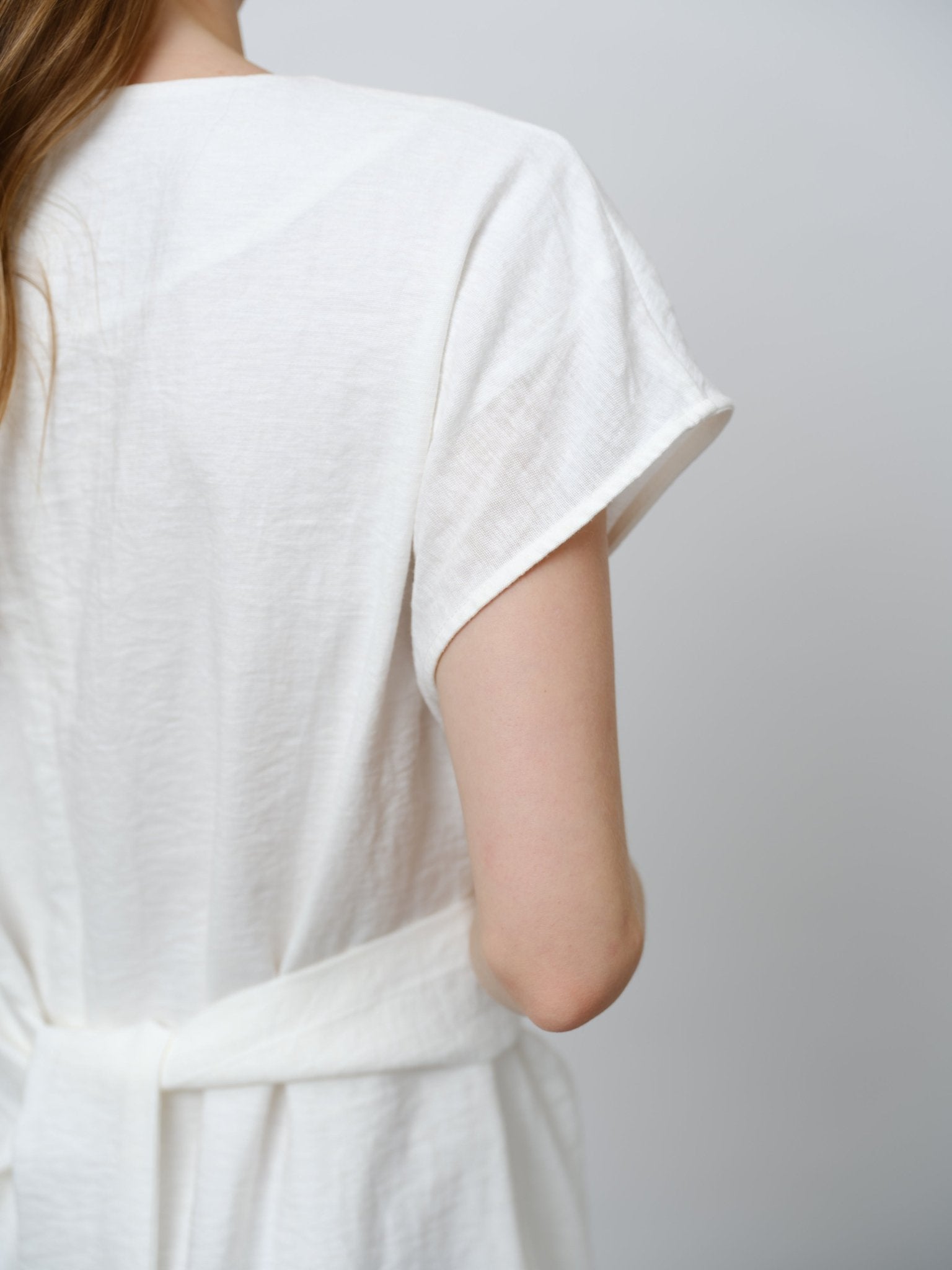 Viscose - Linen Blend Boucle Dress - UNIQUE ATTRACTION