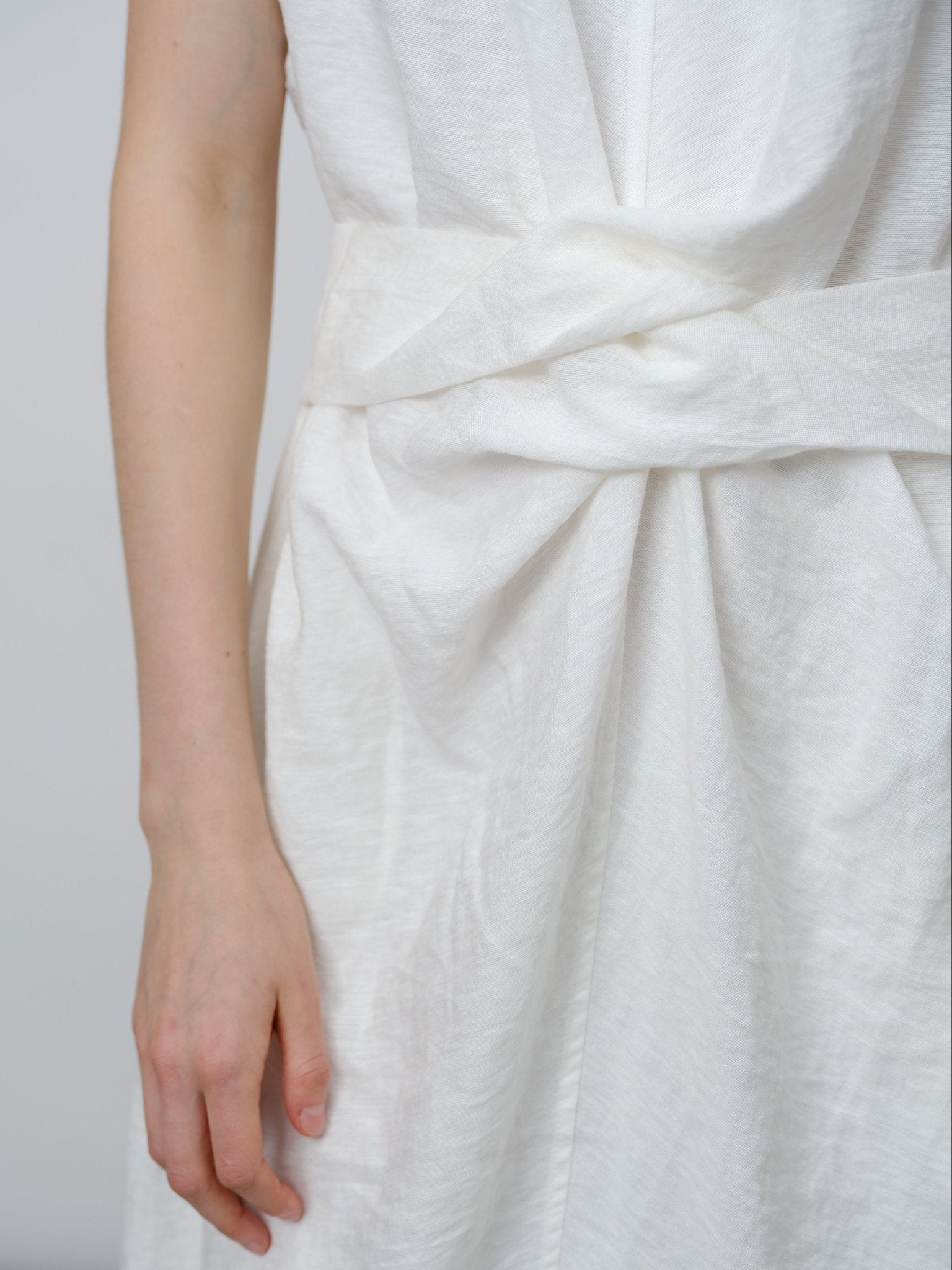 Viscose - Linen Blend Boucle Dress - UNIQUE ATTRACTION