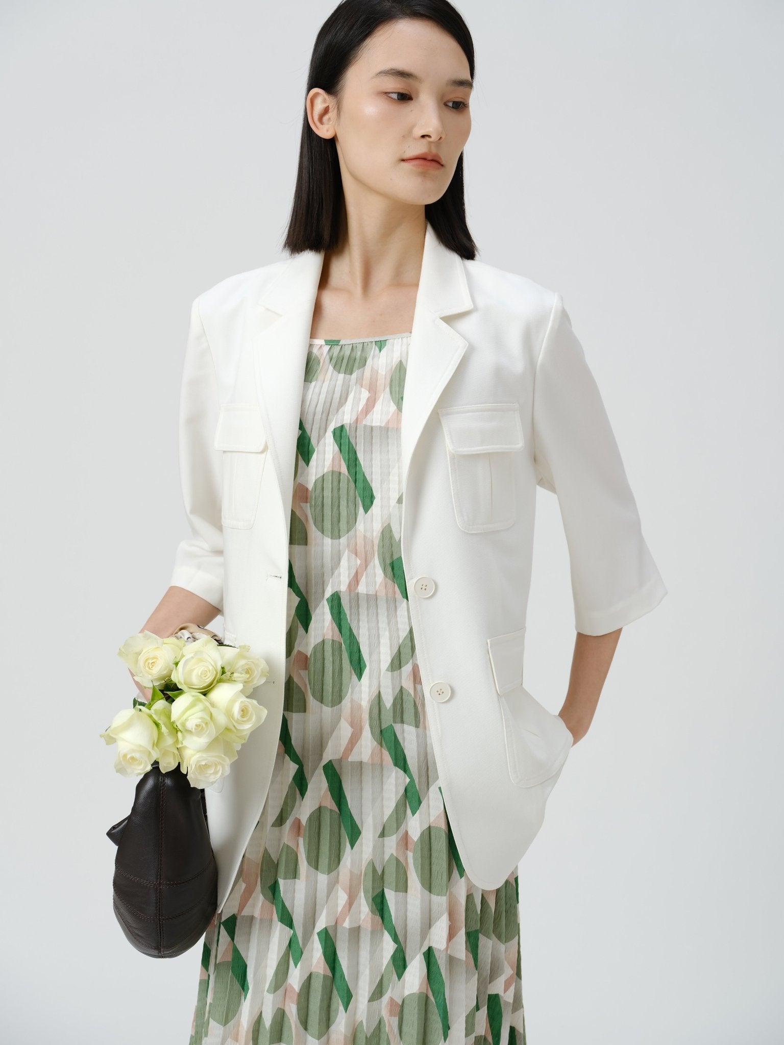 Wool - Blend Utility Blazer - UNIQUE ATTRACTION