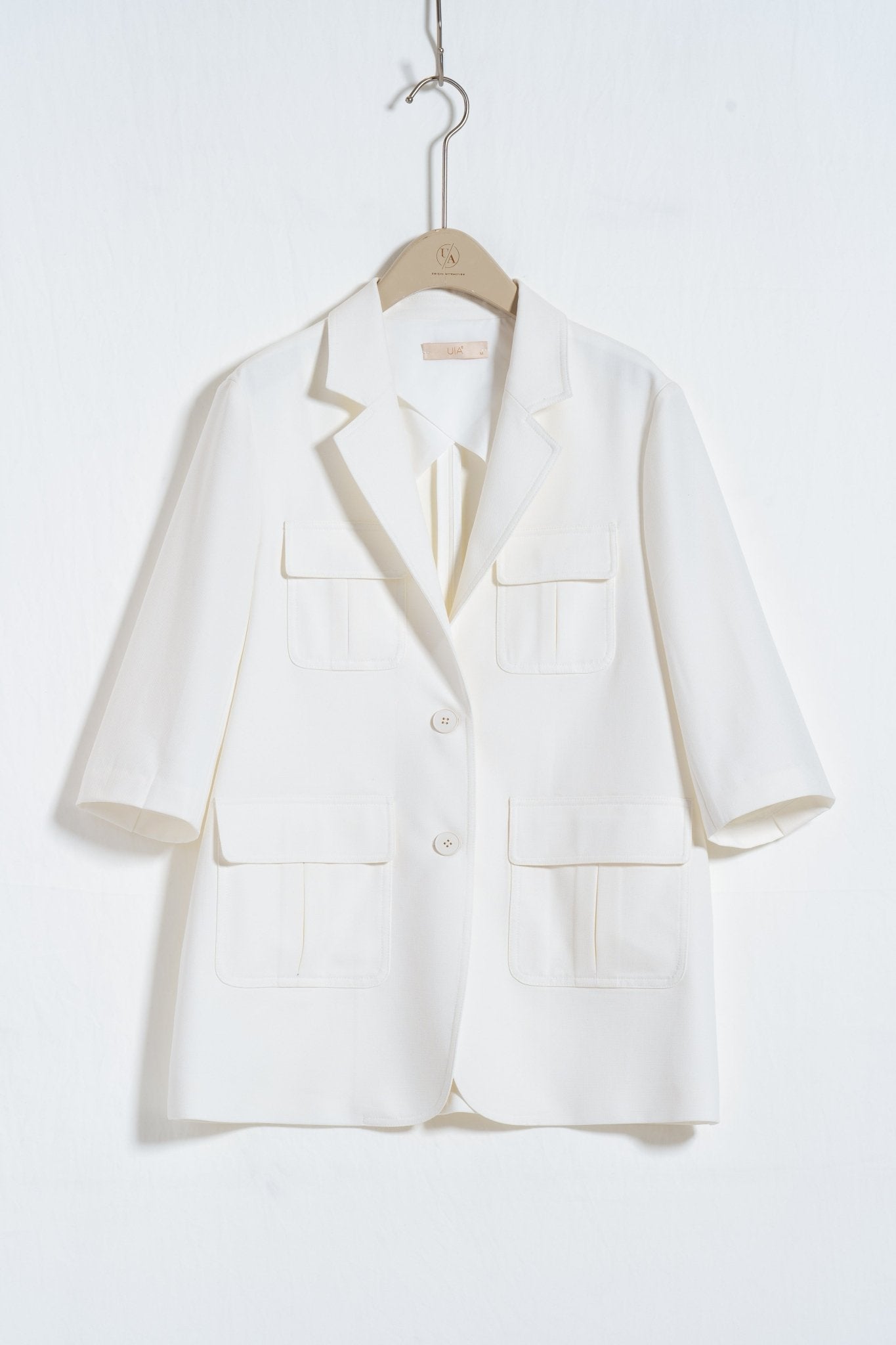 Wool - Blend Utility Blazer - UNIQUE ATTRACTION