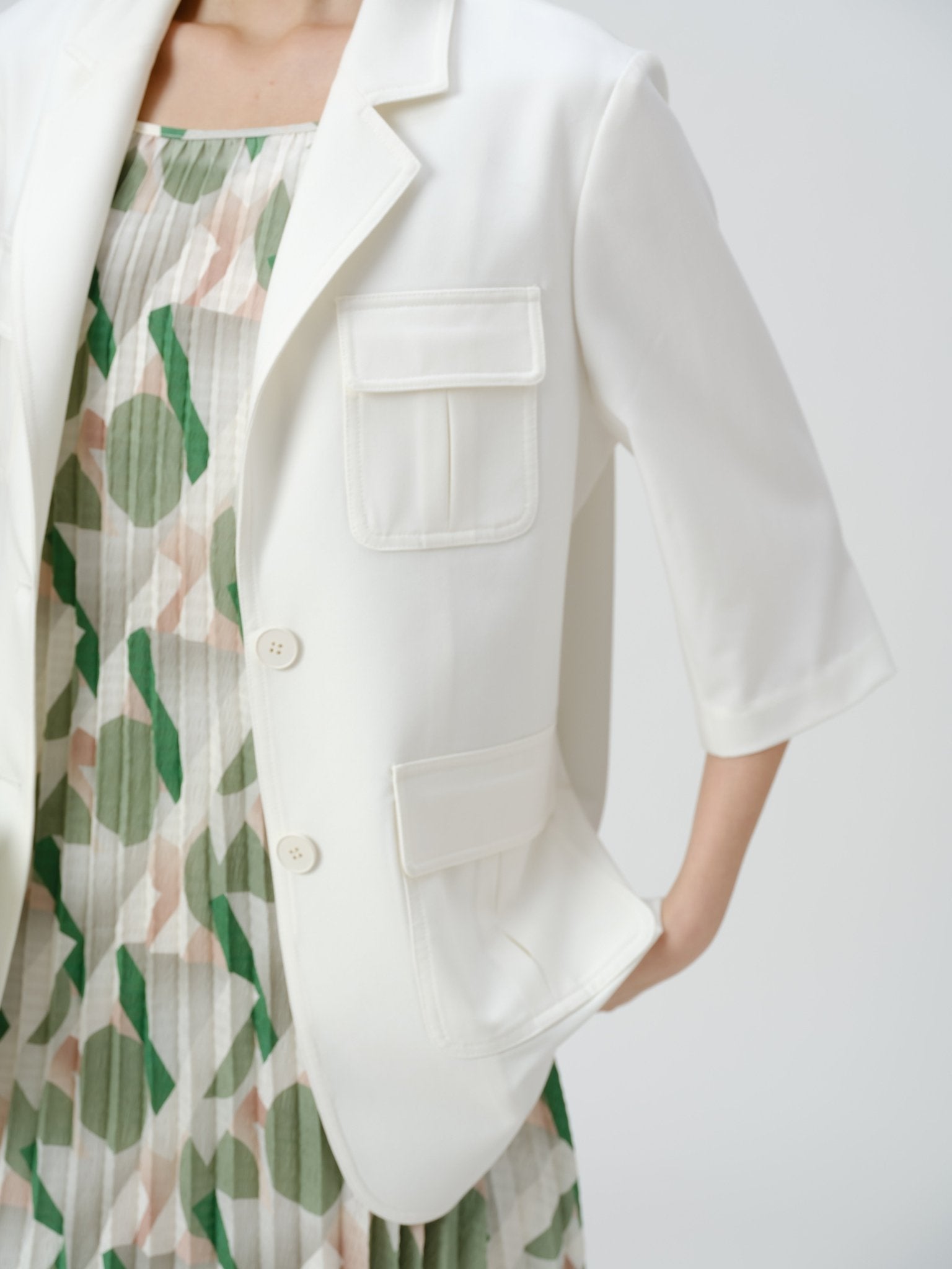 Wool - Blend Utility Blazer - UNIQUE ATTRACTION